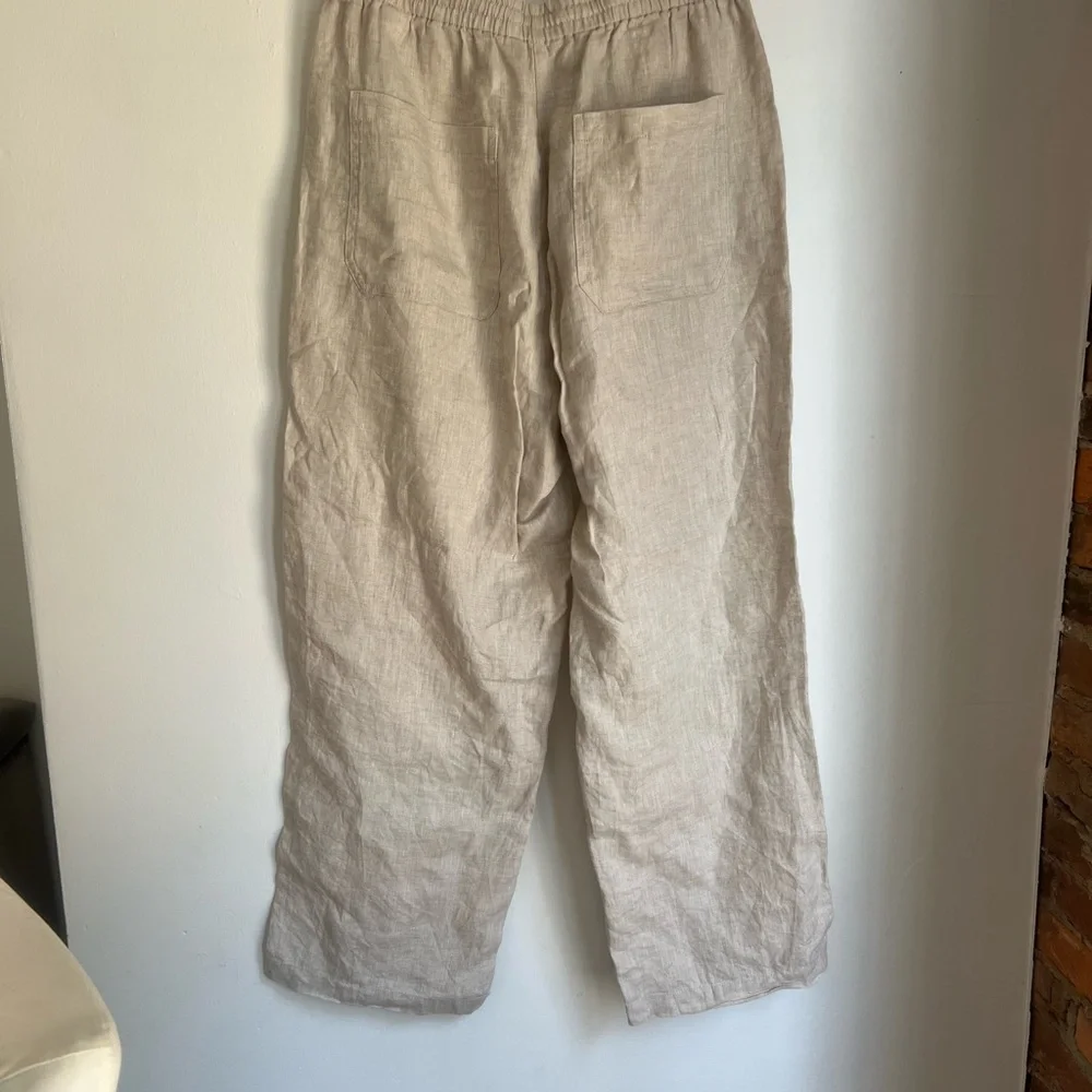 Banana Republic The Getaway straight leg linen pants M - Picture 8 of 8